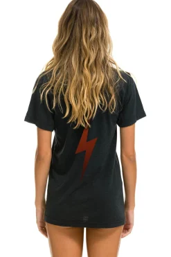 Tees | Collab Merchandise | Aviator Nation UNIVERSITY OF TEXAS BOLT CREW TEE SHIRT - CHARCOAL