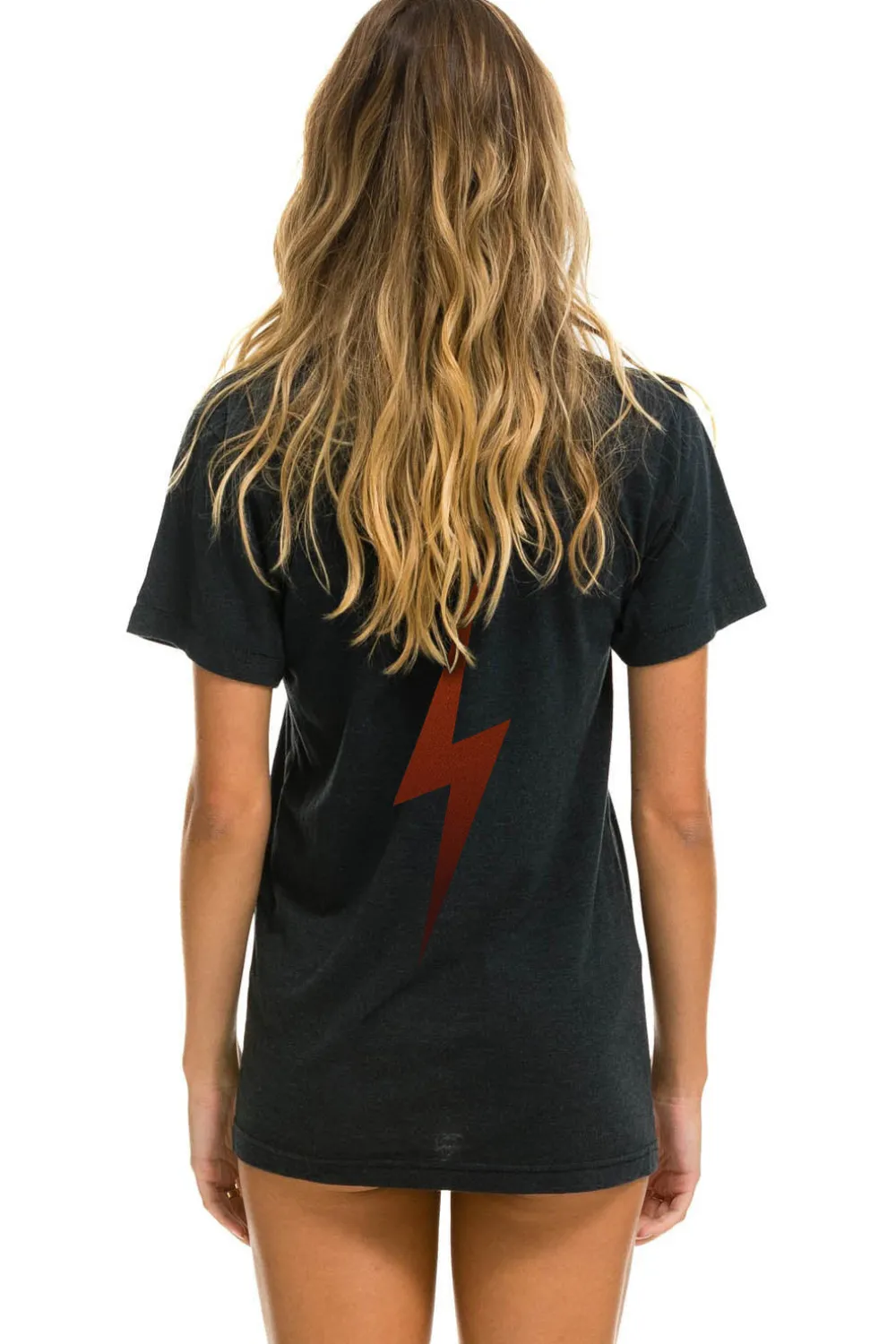 Tees | Collab Merchandise | Aviator Nation UNIVERSITY OF TEXAS BOLT CREW TEE SHIRT - CHARCOAL