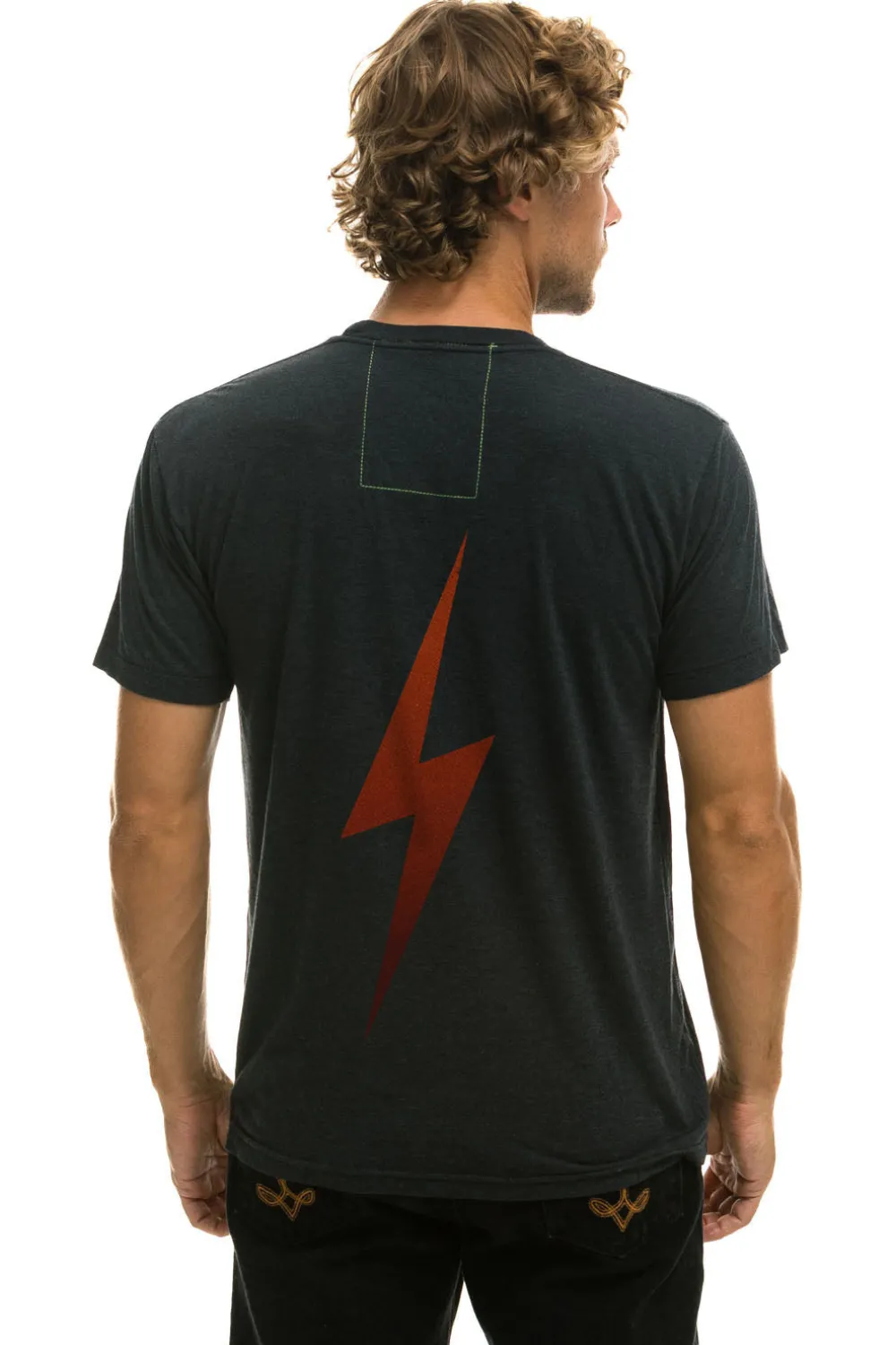Tees | Collab Merchandise | Aviator Nation UNIVERSITY OF TEXAS BOLT CREW TEE SHIRT - CHARCOAL