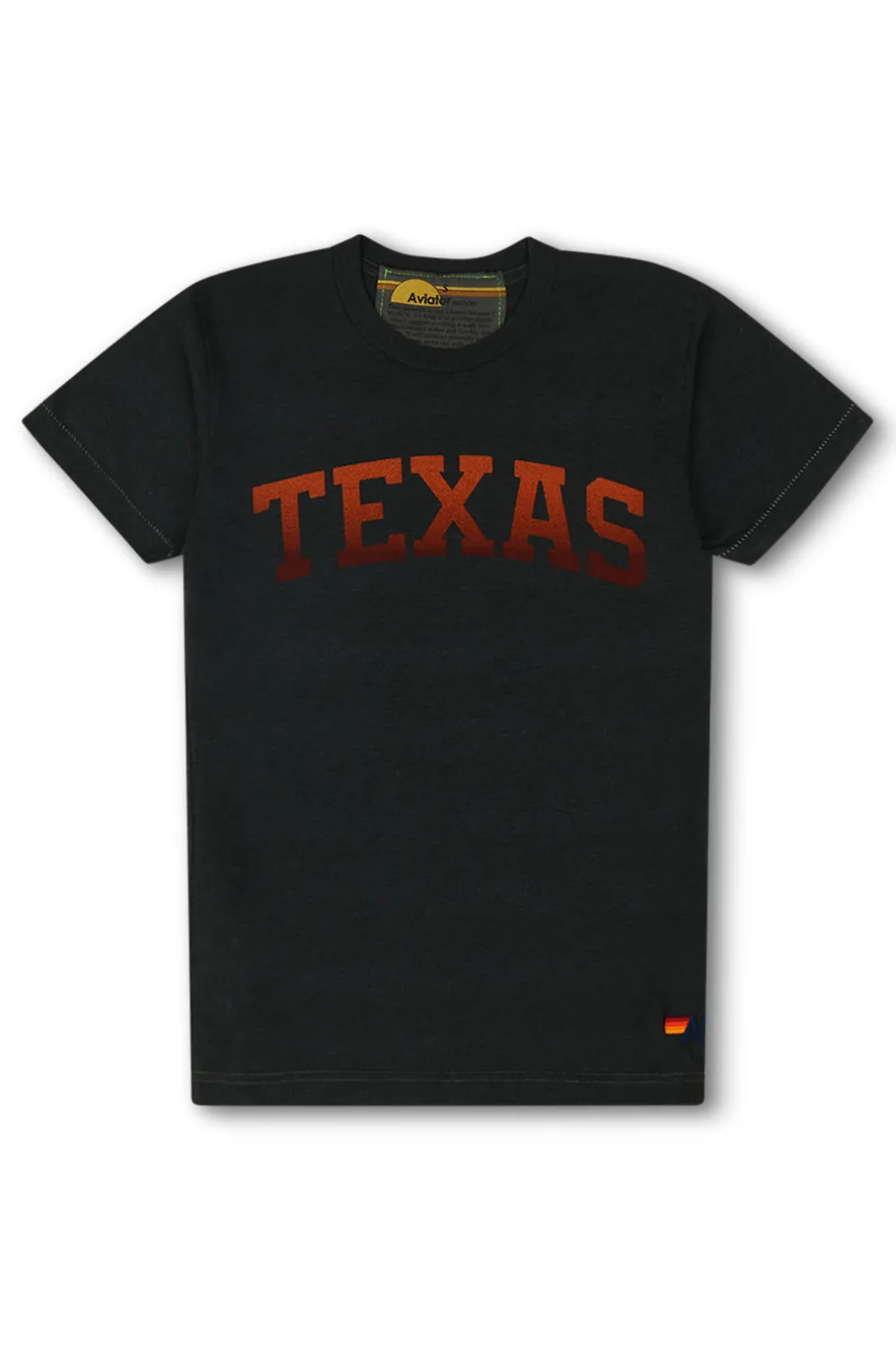Tees | Collab Merchandise | Aviator Nation UNIVERSITY OF TEXAS BOLT CREW TEE SHIRT - CHARCOAL