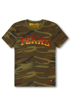 Tees | Collab Merchandise | Aviator Nation UNIVERSITY OF TEXAS CREW TEE SHIRT - CAMO