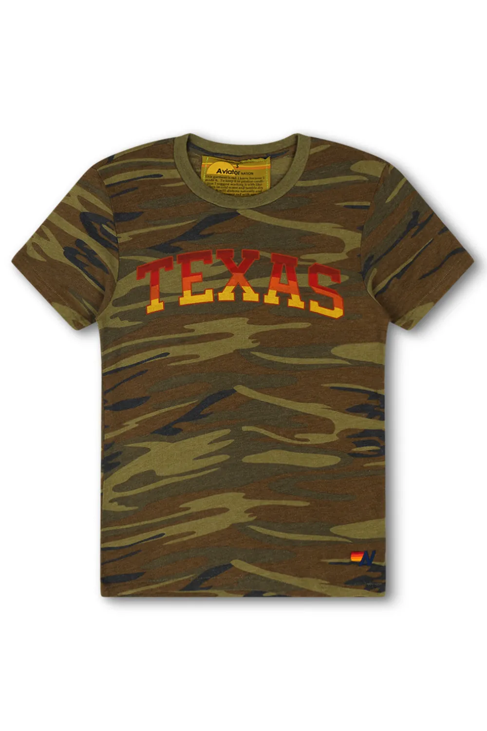Tees | Collab Merchandise | Aviator Nation UNIVERSITY OF TEXAS CREW TEE SHIRT - CAMO