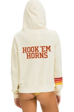 Hoodies | Collab Merchandise | Aviator Nation UNIVERSITY OF TEXAS HOOKEM ZIP HOODIE - VINTAGE WHITE VINTAGEWHITE