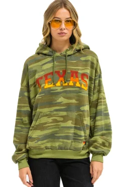 Hoodies | Collab Merchandise | Aviator Nation UNIVERSITY OF TEXAS PULLOVER HOODIE RELAXED - CAMO