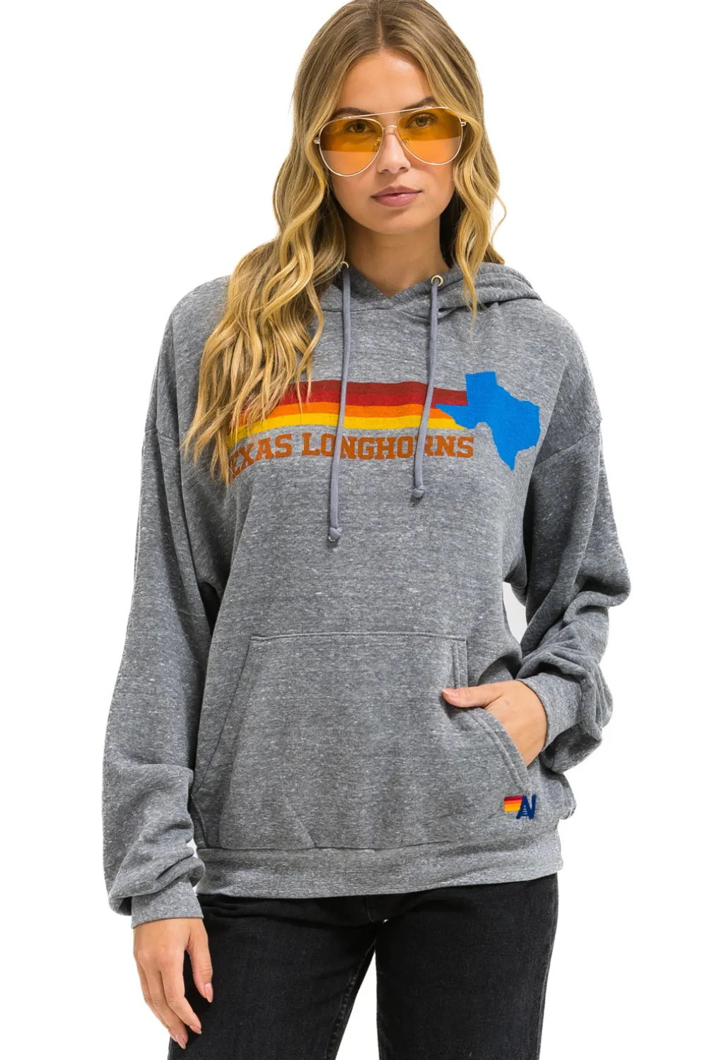 Hoodies | Collab Merchandise | Aviator Nation UNIVERSITY OF TEXAS STATE LOGO PULLOVER HOODIE RELAXED - HEATHER