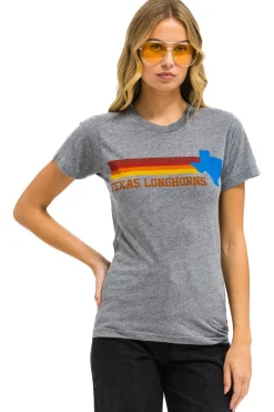 Tees | Collab Merchandise | Aviator Nation UNIVERSITY OF TEXAS STATE LOGO CREW TEE SHIRT - HEATHER