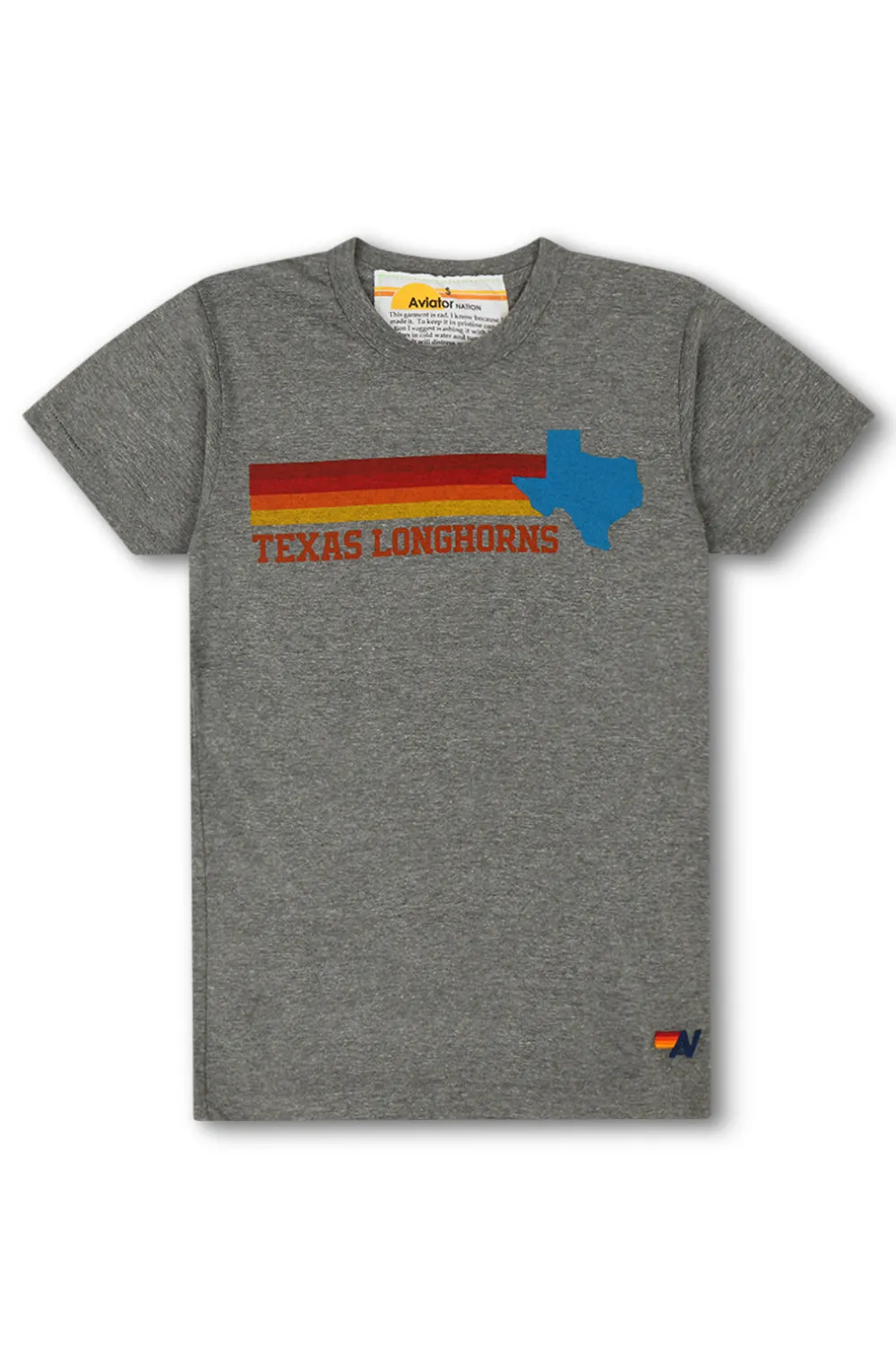 Tees | Collab Merchandise | Aviator Nation UNIVERSITY OF TEXAS STATE LOGO CREW TEE SHIRT - HEATHER