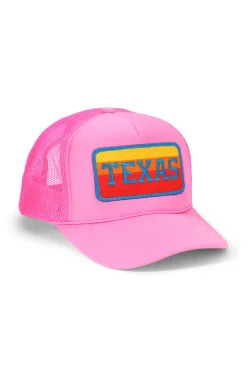 Collab Merchandise | Collab Merchandise | Aviator Nation UNIVERSITY OF TEXAS VINTAGE LOW RISE TRUCKER - NEON PINK NEONPINK