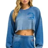 Sweatshirts | Aviator Nation VENICE SURFER CROPPED CREW SWEATSHIRT RELAXED - FADED WATER FADEDWATER