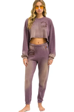 Sweatshirts | Aviator Nation VENICE SURFER CROPPED CREW SWEATSHIRT RELAXED - FADED MOCHA FADEDMOCHA