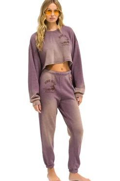 Sweatshirts | Aviator Nation VENICE SURFER CROPPED CREW SWEATSHIRT RELAXED - FADED MOCHA FADEDMOCHA