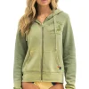 Hoodies | Hoodies | Aviator Nation VENICE SURFER ZIP HOODIE - FADED ARMY FADEDARMY