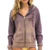 Hoodies | Hoodies | Aviator Nation VENICE SURFER ZIP HOODIE - FADED MOCHA FADEDMOCHA