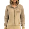 Hoodies | Hoodies | Aviator Nation VENICE SURFER ZIP HOODIE - FADED TAN FADEDTAN