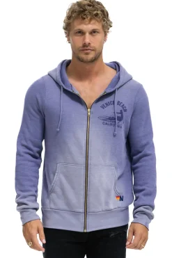 Hoodies | Hoodies | Aviator Nation VENICE SURFER ZIP HOODIE - FADED GRAPE FADEDGRAPE