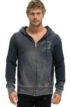 Hoodies | Hoodies | Aviator Nation VENICE SURFER ZIP HOODIE - FADED SMOKE FADEDSMOKE