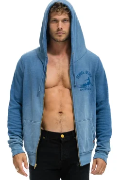 Hoodies | Hoodies | Aviator Nation VENICE SURFER ZIP HOODIE - FADED WATER FADEDWATER