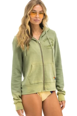 Hoodies | Hoodies | Aviator Nation VENICE SURFER ZIP HOODIE - FADED ARMY FADEDARMY