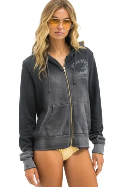 Hoodies | Hoodies | Aviator Nation VENICE SURFER ZIP HOODIE - FADED SMOKE FADEDSMOKE