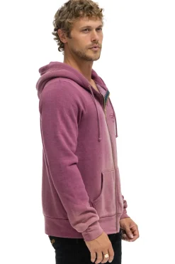 Hoodies | Hoodies | Aviator Nation VENICE SURFER ZIP HOODIE - FADED BERRY FADEDBERRY