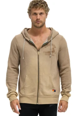 Hoodies | Hoodies | Aviator Nation VENICE SURFER ZIP HOODIE - FADED TAN FADEDTAN