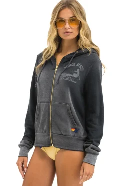 Hoodies | Hoodies | Aviator Nation VENICE SURFER ZIP HOODIE - FADED SMOKE FADEDSMOKE