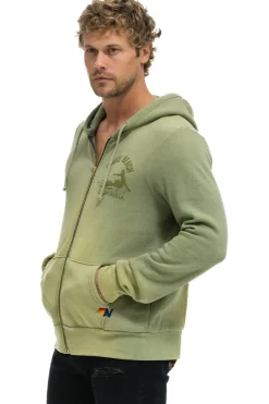 Hoodies | Hoodies | Aviator Nation VENICE SURFER ZIP HOODIE - FADED ARMY FADEDARMY