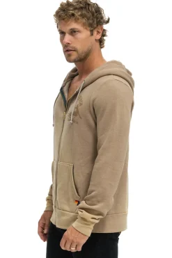 Hoodies | Hoodies | Aviator Nation VENICE SURFER ZIP HOODIE - FADED TAN FADEDTAN