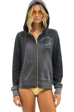 Hoodies | Hoodies | Aviator Nation VENICE SURFER ZIP HOODIE - FADED SMOKE FADEDSMOKE