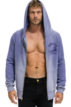 Hoodies | Hoodies | Aviator Nation VENICE SURFER ZIP HOODIE - FADED GRAPE FADEDGRAPE
