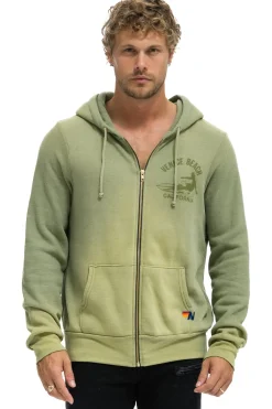 Hoodies | Hoodies | Aviator Nation VENICE SURFER ZIP HOODIE - FADED ARMY FADEDARMY
