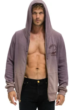 Hoodies | Hoodies | Aviator Nation VENICE SURFER ZIP HOODIE - FADED MOCHA FADEDMOCHA