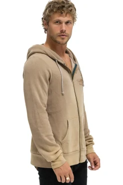 Hoodies | Hoodies | Aviator Nation VENICE SURFER ZIP HOODIE - FADED TAN FADEDTAN