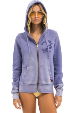 Hoodies | Hoodies | Aviator Nation VENICE SURFER ZIP HOODIE - FADED GRAPE FADEDGRAPE