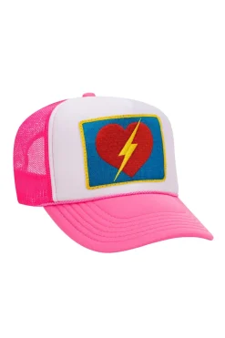 Trucker Hats | Trucker Hats | Aviator Nation VINTAGE BOLT HEART TRUCKER HAT theperfectpairing!Allofourproductsgothroughanintensebreaking-downprocessthatgivesthemavintagefeelyou'lllovebecauseit'sbrokeninfromdayoneofwearingit.Allofourhatsareadjustable!