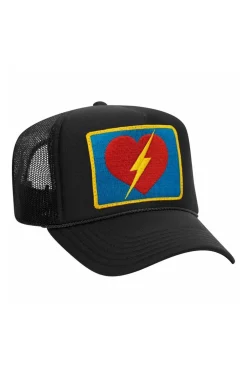 Trucker Hats | Trucker Hats | Aviator Nation VINTAGE BOLT HEART TRUCKER HAT theperfectpairing!Allofourproductsgothroughanintensebreaking-downprocessthatgivesthemavintagefeelyou'lllovebecauseit'sbrokeninfromdayoneofwearingit.Allofourhatsareadjustable!