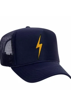 Trucker Hats | Trucker Hats | Aviator Nation VINTAGE BOLT TRUCKER HAT theperfectpairing!Allofourproductsgothroughanintensebreaking-downprocessthatgivesthemavintagefeelyou'lllovebecauseit'sbrokeninfromdayoneofwearingit.Allofourhatsareadjustable!