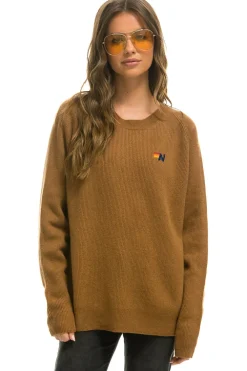 Sweatshirts | Aviator Nation VINTAGE CABIN 2 UNISEX CASHMERE SWEATER - BUTTERSCOTCH