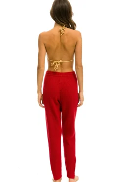 Sweatpants | Aviator Nation VINTAGE CABIN CASHMERE SWEATER PANT- CHERRY CHERRYWomen'sSweatpantsAviatorNation