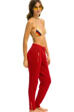 Sweatpants | Aviator Nation VINTAGE CABIN CASHMERE SWEATER PANT- CHERRY CHERRYWomen'sSweatpantsAviatorNation
