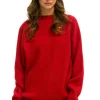 Sweatshirts | Aviator Nation VINTAGE CABIN UNISEX CASHMERE SWEATER - CHERRY