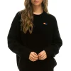 Sweatshirts | Aviator Nation VINTAGE CABIN UNISEX CASHMERE SWEATER - BLACK