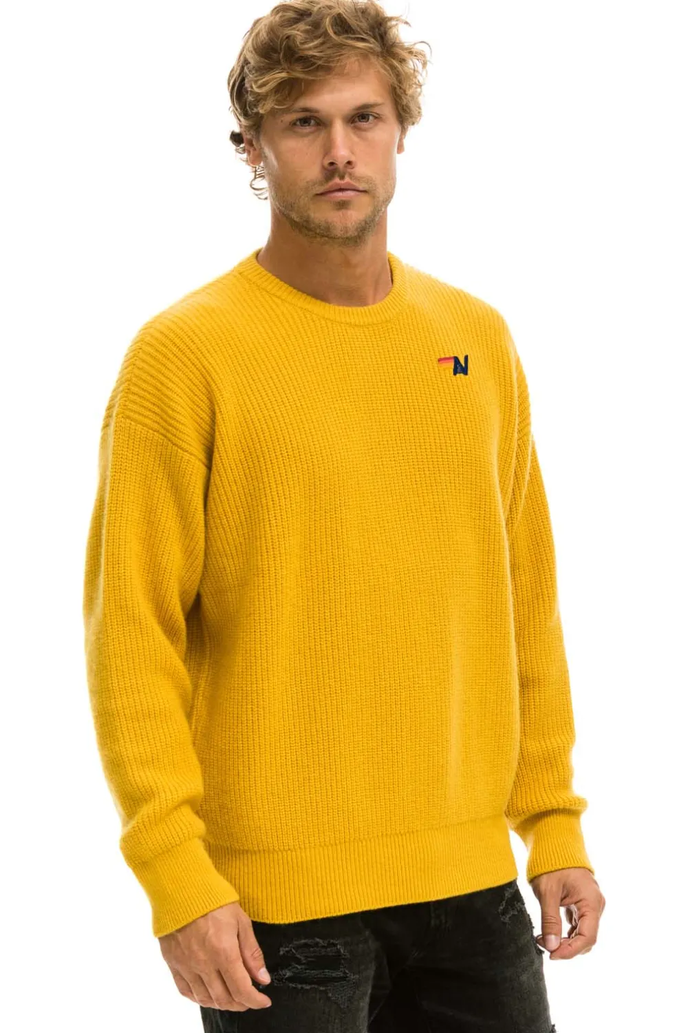 Sweatshirts | Aviator Nation VINTAGE CABIN UNISEX CASHMERE SWEATER - GOLD