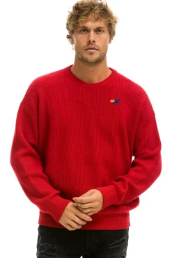 Sweatshirts | Aviator Nation VINTAGE CABIN UNISEX CASHMERE SWEATER - CHERRY