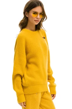 Sweatshirts | Aviator Nation VINTAGE CABIN UNISEX CASHMERE SWEATER - GOLD