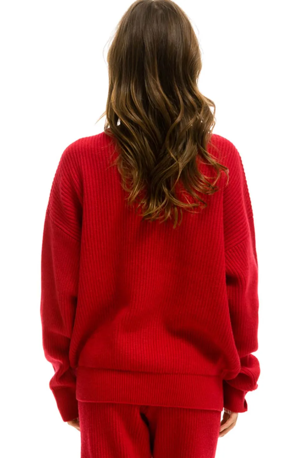 Sweatshirts | Aviator Nation VINTAGE CABIN UNISEX CASHMERE SWEATER - CHERRY