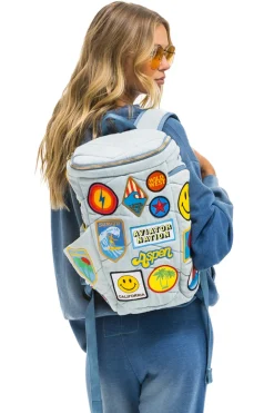 Backpacks | Backpacks | Aviator Nation VINTAGE PATCH DENIM PUFFER BACKPACK - SUPER LIGHT VINTAGE SUPERLIGHTVINTAGE
