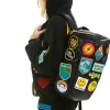 Backpacks | Backpacks | Aviator Nation VINTAGE PATCH PUFFER BACKPACK - BLACK GLOSSY BLACKGLOSSY