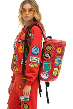 Backpacks | Backpacks | Aviator Nation VINTAGE PATCH PUFFER BACKPACK - CHERRY GLOSSY CHERRYGLOSSY