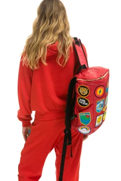 Backpacks | Backpacks | Aviator Nation VINTAGE PATCH PUFFER BACKPACK - CHERRY GLOSSY CHERRYGLOSSY